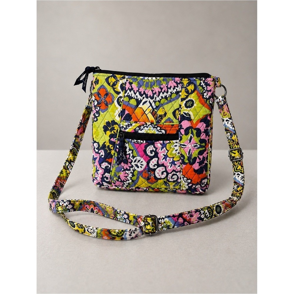 Vera Bradley Rio Crossbody Bag Hipster Retired Quilted Cotton Bohemian